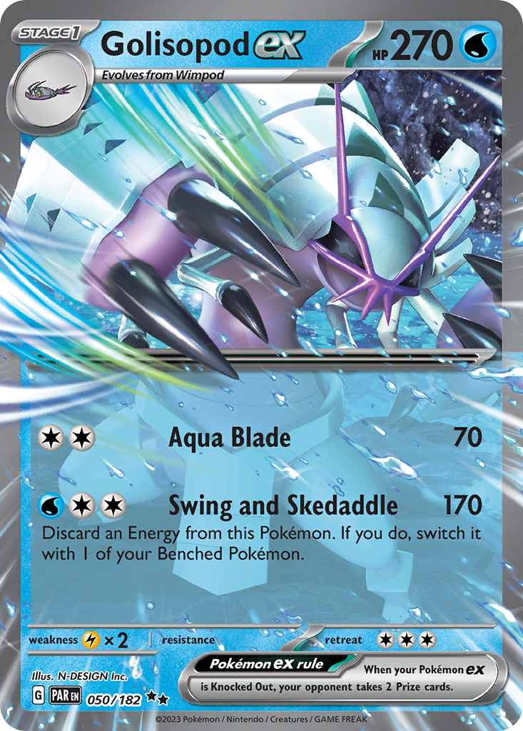 Golisopod ex 50/182 Double Rare | Paradox Rift | Pokemon Card