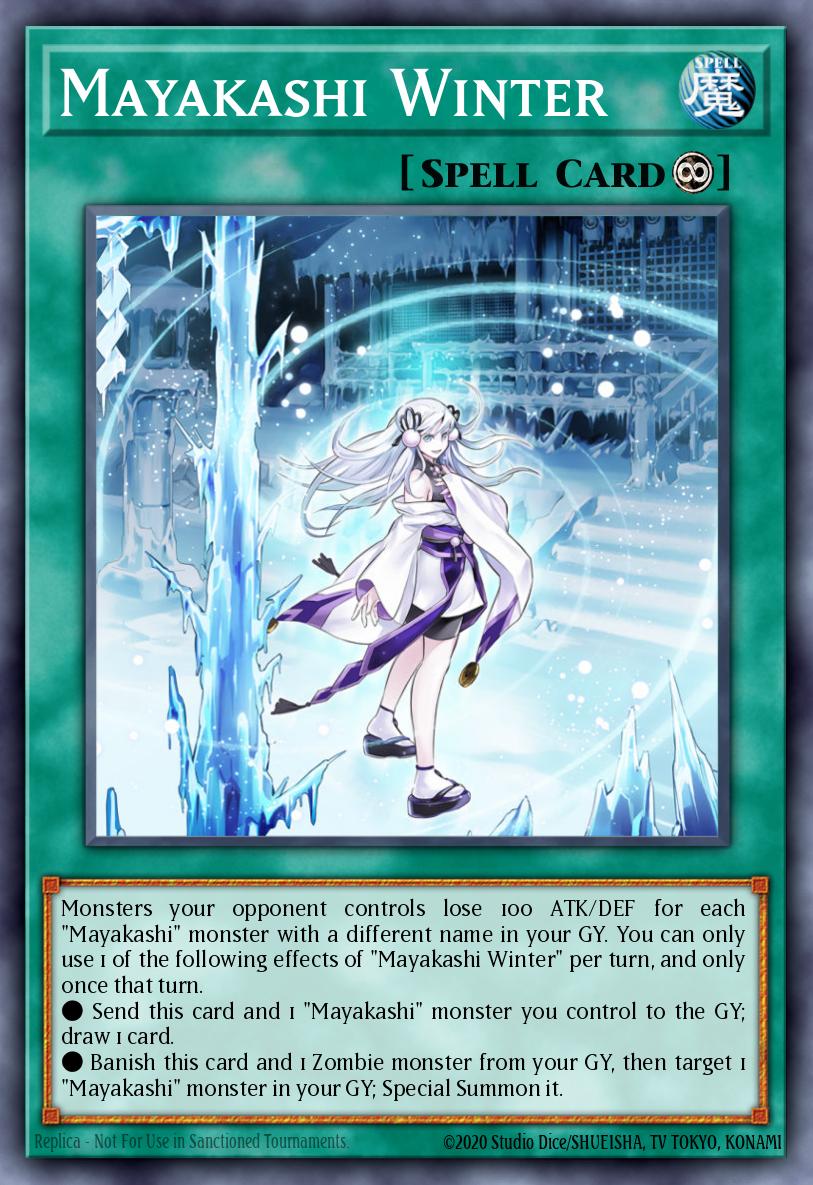 yugioh spell cards that banish monsters Mayakashi Winter - DANE-EN057 Super Rare