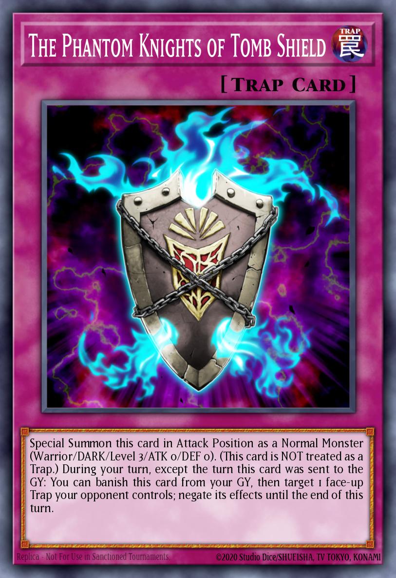 The Phantom Knights of Tomb Shield - PGL3-EN017 Gold Secret Rare