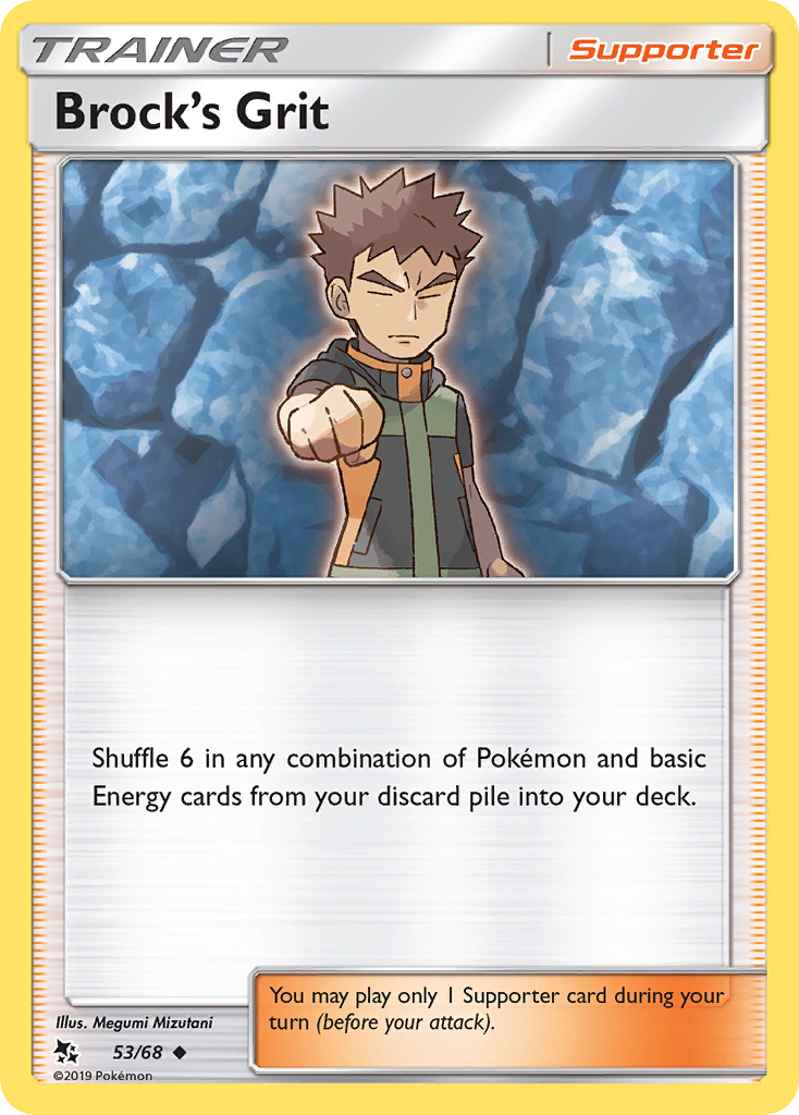 Brock's Grit 53/68 Uncommon | Hidden Fates | Pokemon Card