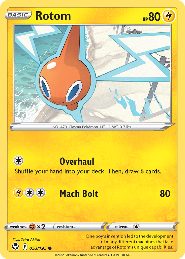 Rotom 53/195 Common | Silver Tempest | Pokemon Card