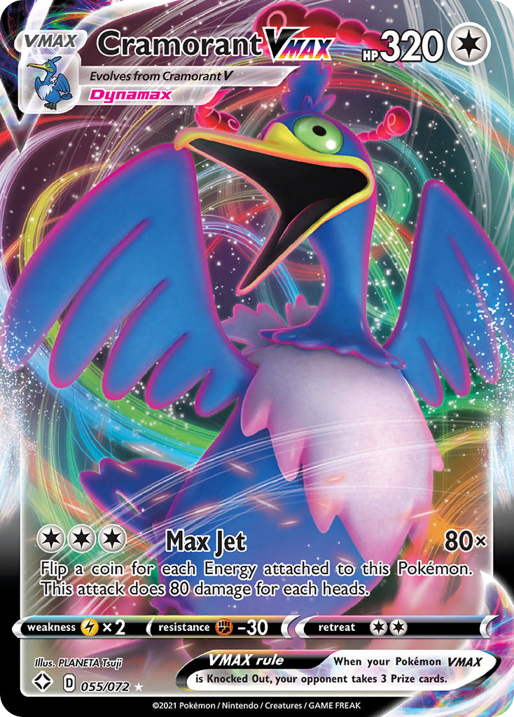 Cramorant VMAX 55/72 Rare Holo VMAX | Shining Fates | Pokemon Card