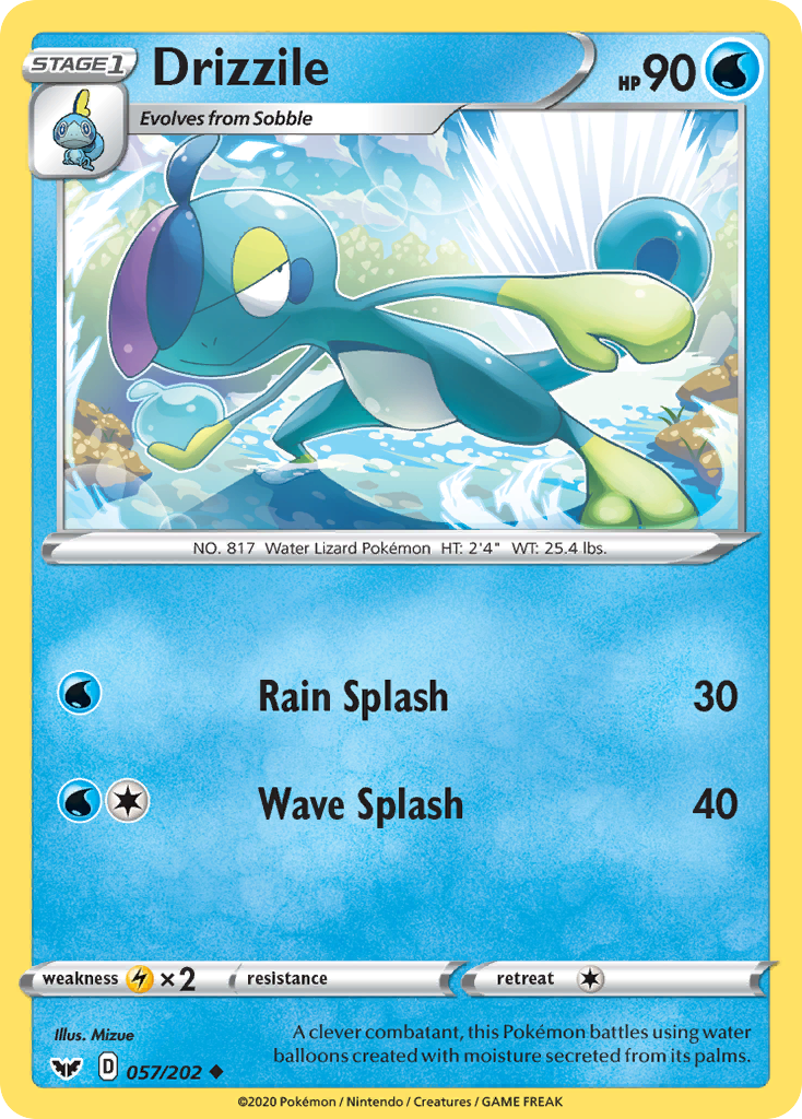 Drizzile 57/202 Uncommon | Sword & Shield | Pokemon Card