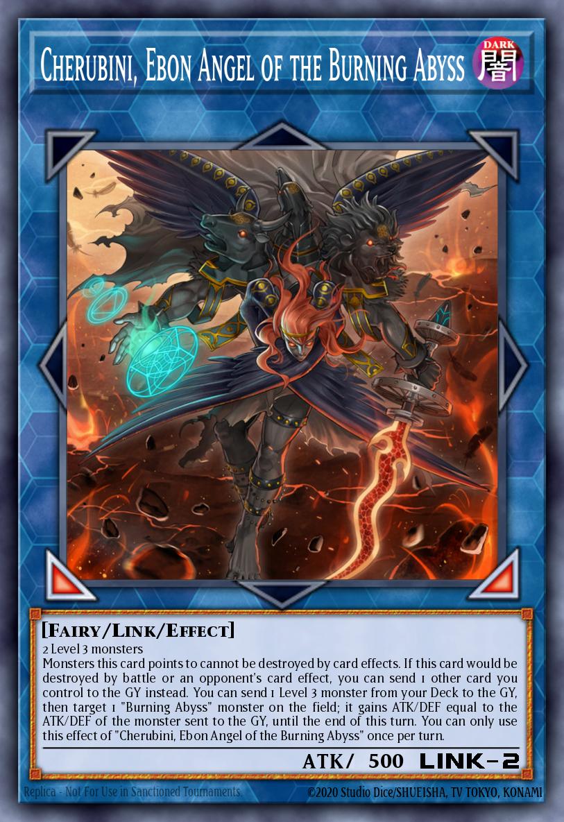 dark angel yugioh card Cherubini, Ebon Angel of the Burning Abyss - RA01-EN042 Super Rare