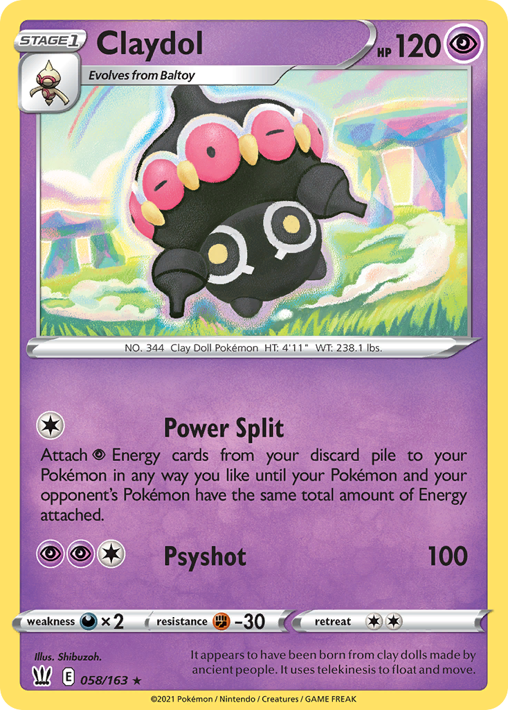 Claydol 58/163 Rare | Battle Styles | Pokemon Card