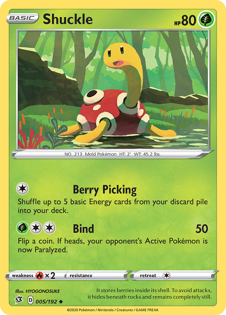 Shuckle 5/192 Uncommon | Rebel Clash | Pokemon Card