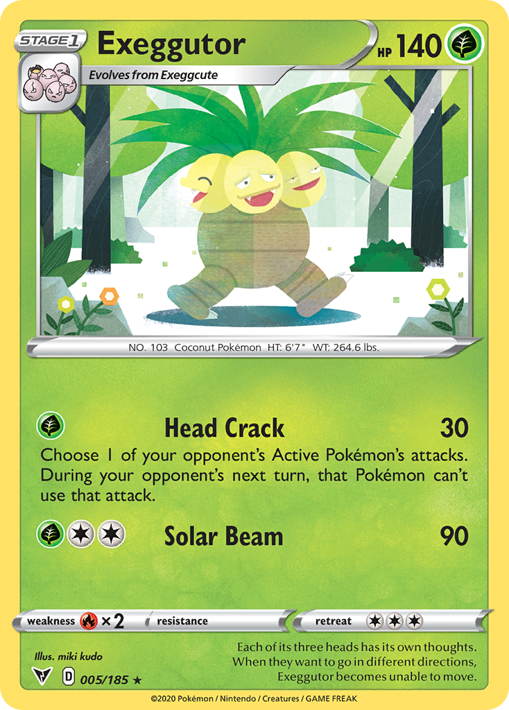 Exeggutor 5/185 Rare | Vivid Voltage | Pokemon Card – Brickheads