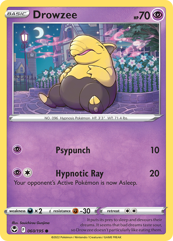 Drowzee 60/195 Common | Silver Tempest | Pokemon Card