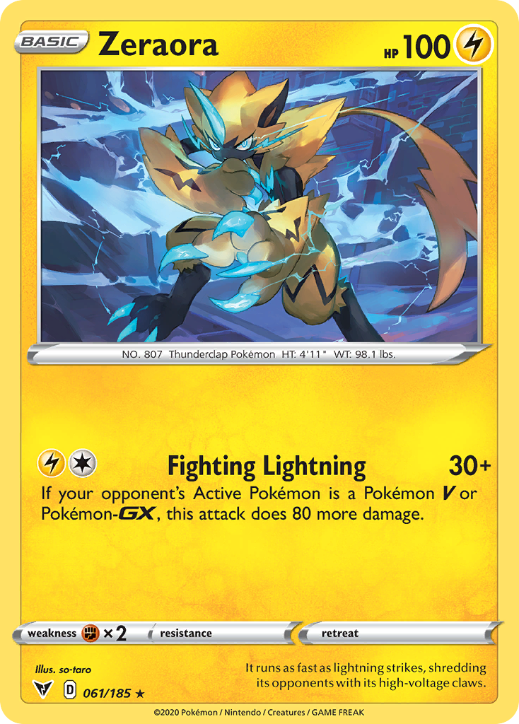 Zeraora 61/185 Rare Holo | Vivid Voltage | Pokemon Card