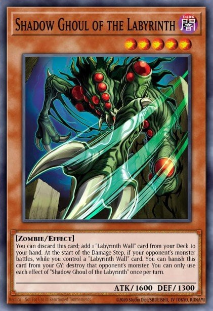 yugioh maze card Shadow Ghoul of the Labyrinth - MAZE-EN002 Rare