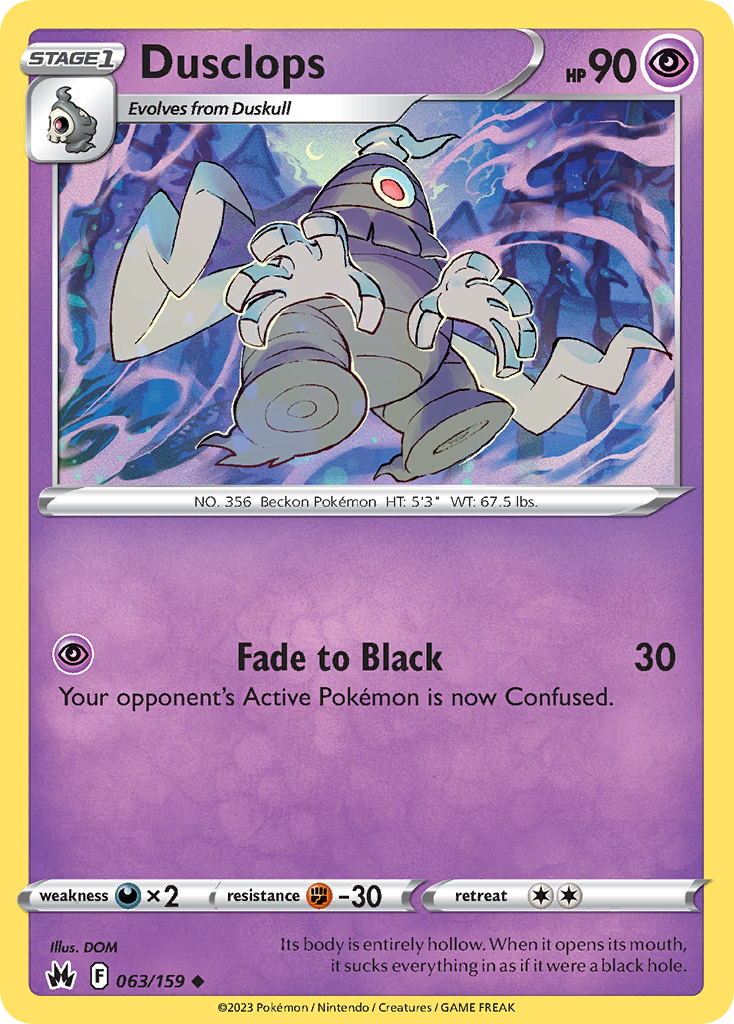 Buy Dusclops | Crown Zenith | Pokemon Card Australia – Brickheads
