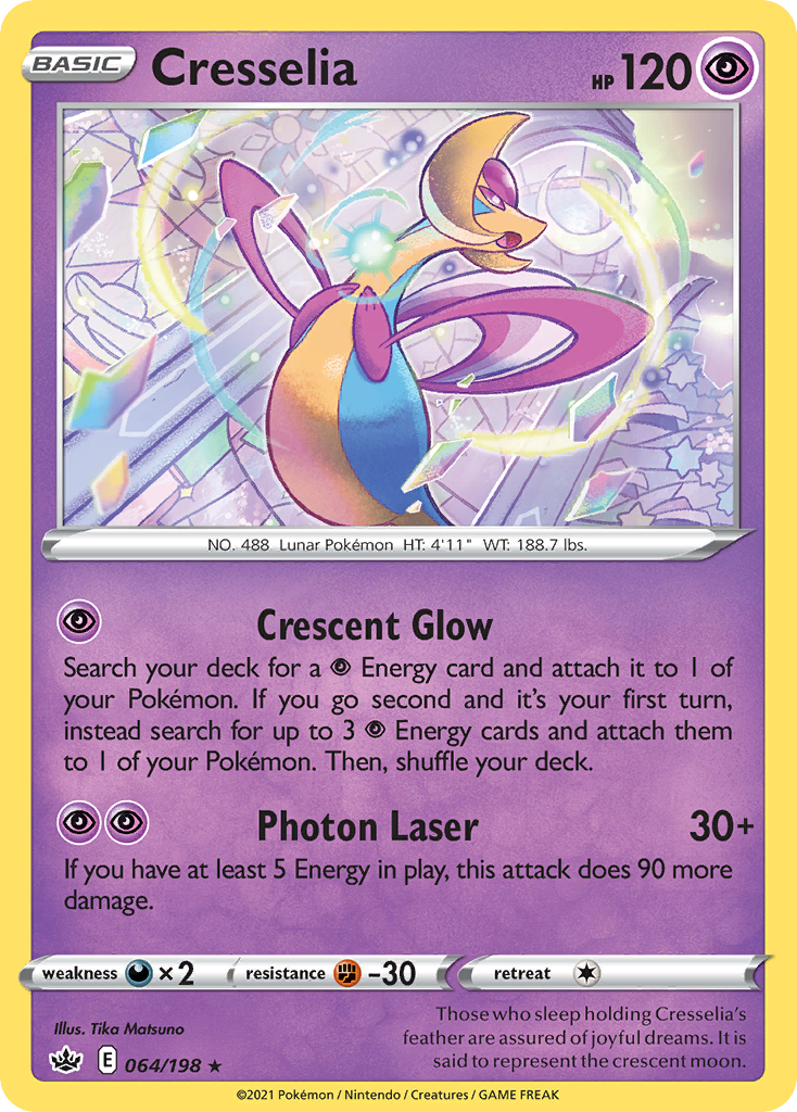 Cresselia 64/198 Rare | Chilling Reign | Pokemon Card