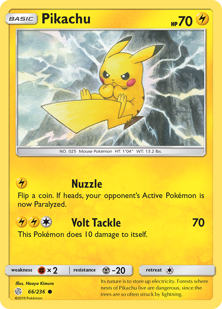 Pikachu 66/236 Common | Cosmic Eclipse | Pokemon Card