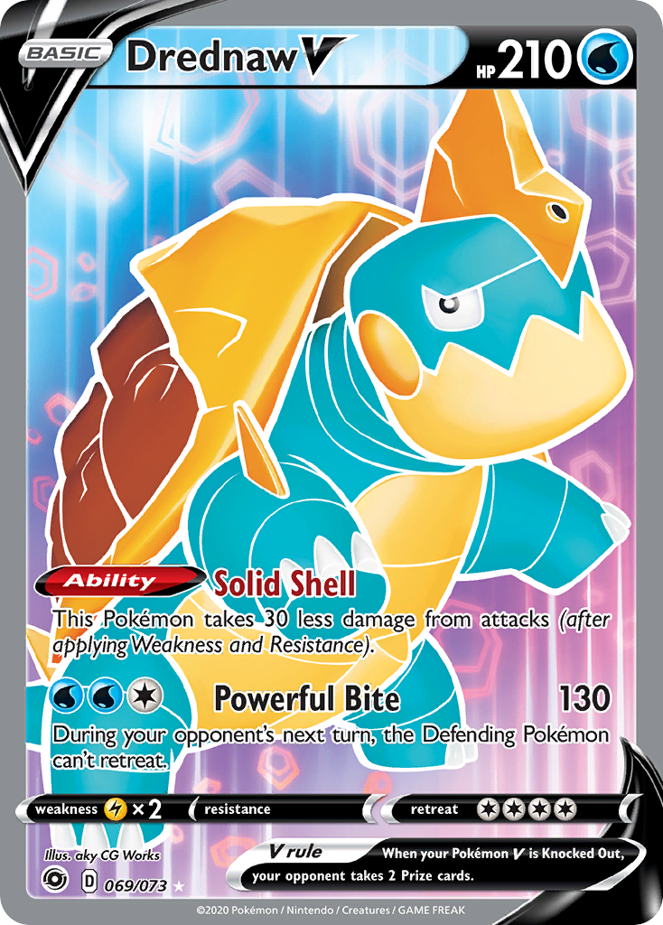 Drednaw V 69/73 Rare Ultra | Champion's Path | Pokemon Card
