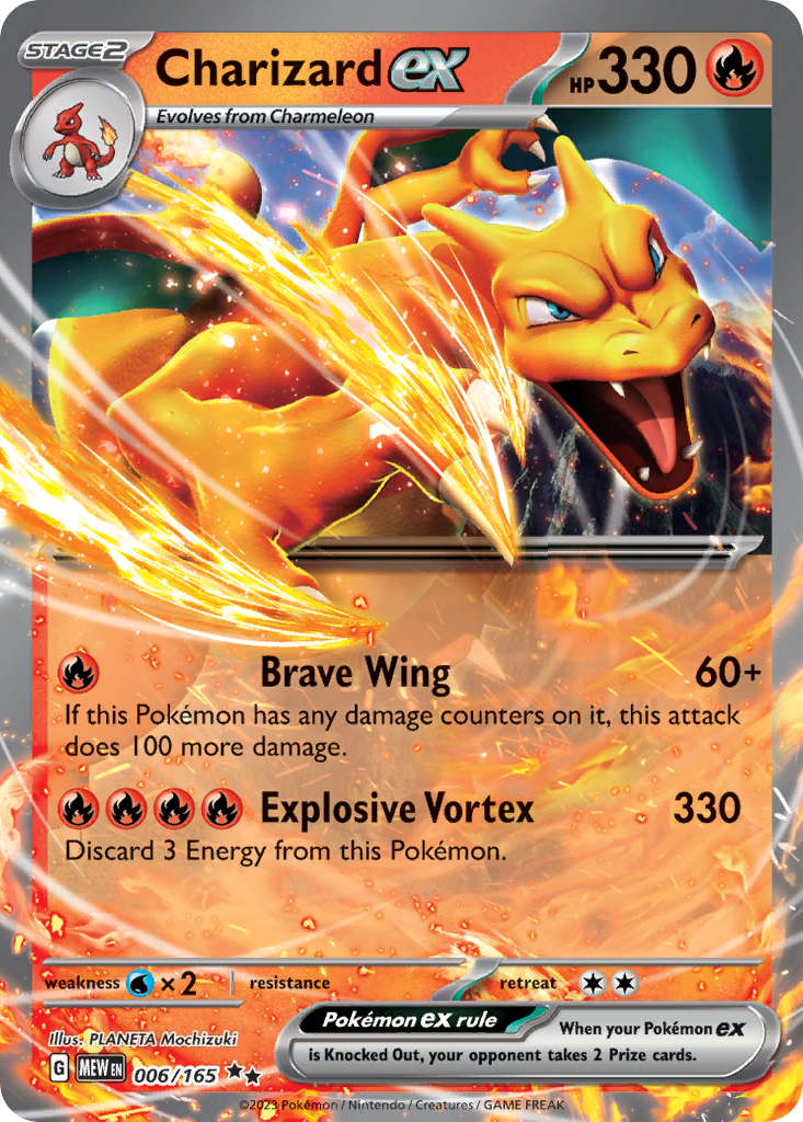 Charizard ex 6/165 Double Rare | 151 | Pokemon Card