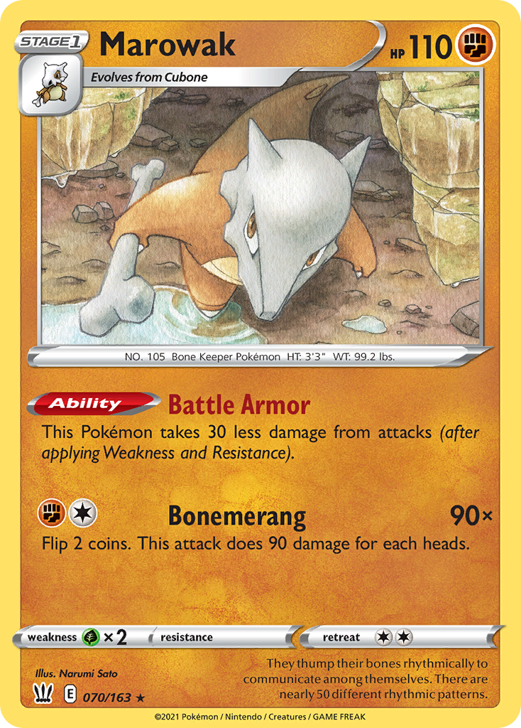 Marowak 70/163 Rare | Battle Styles | Pokemon Card