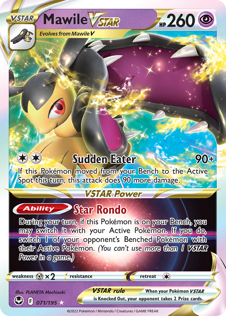 Mawile VSTAR 71/195 Rare Holo VSTAR | Silver Tempest | Pokemon Card