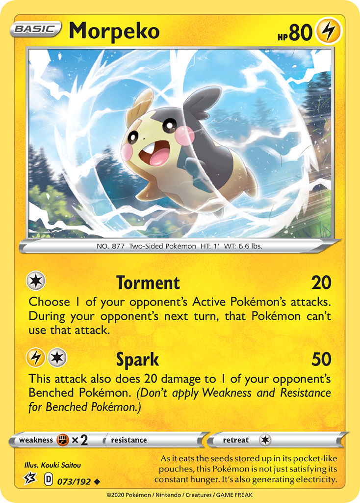Morpeko 73/192 Uncommon | Rebel Clash | Pokemon Card