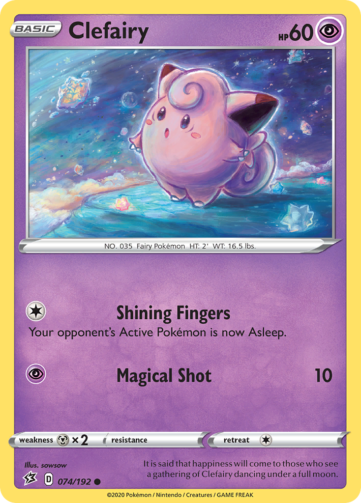 Clefairy 74/192 Common | Rebel Clash | Pokemon Card