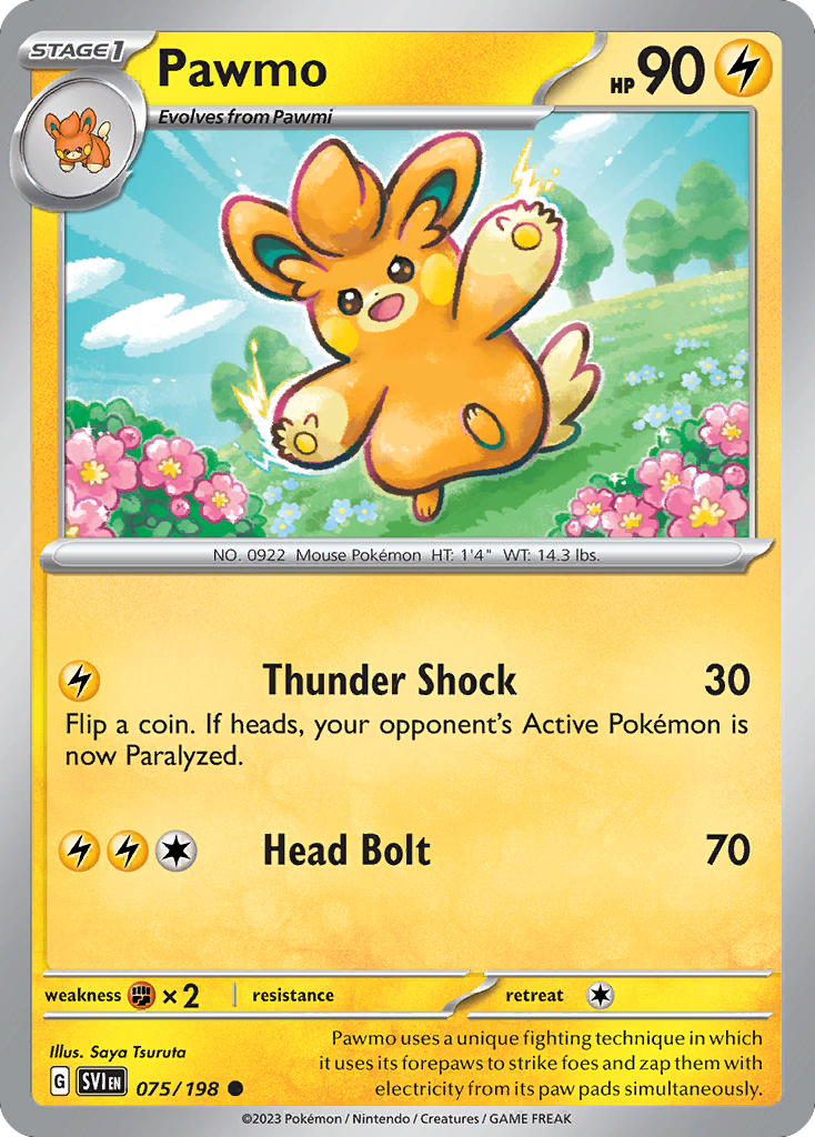 Pawmo 75/198 Common | Scarlet & Violet | Pokemon Card