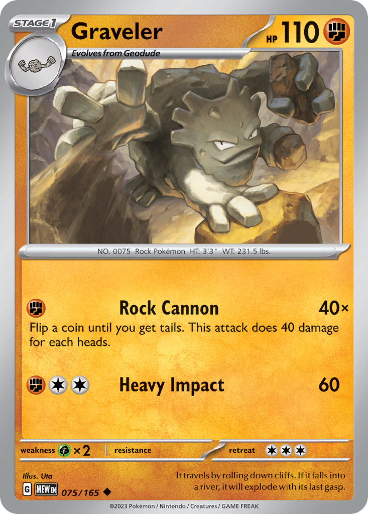rock pokemon cards Buy Graveler 075/165 Uncommon | 151