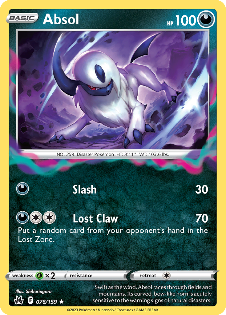 rare absol pokemon card Buy Absol 076/159 Holo Rare | Crown Zenith