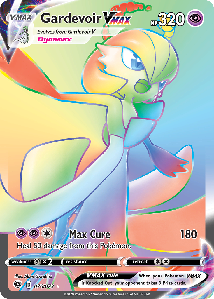 Gardevoir VMAX 76/73 Rare Rainbow | Champion's Path | Pokemon Card