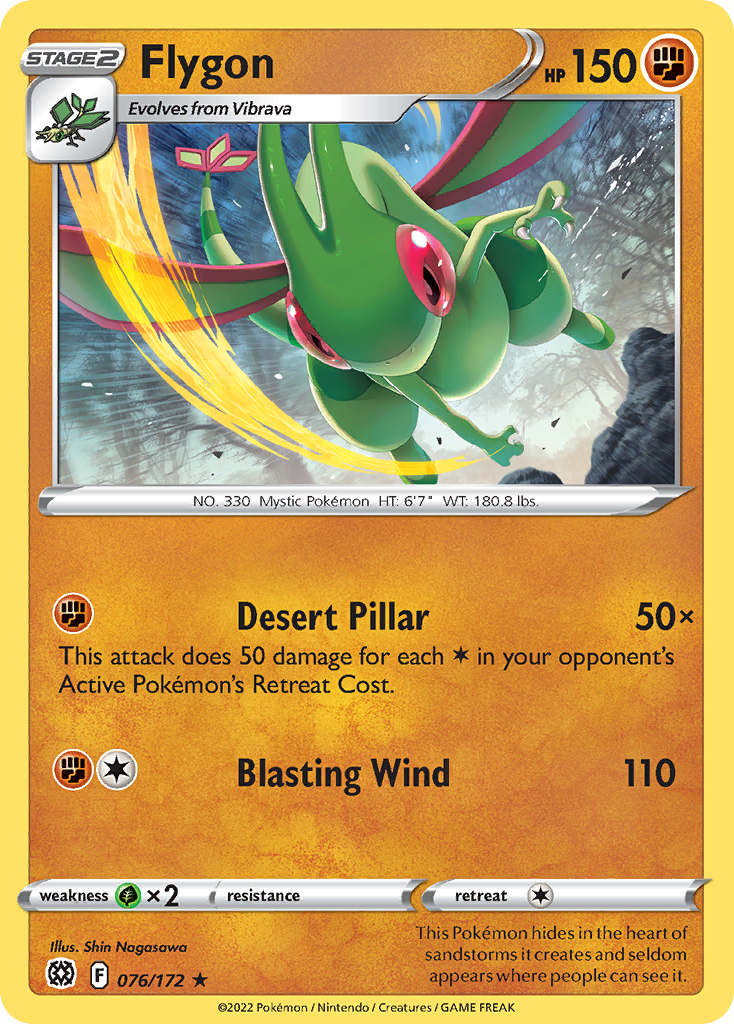 Flygon 76/172 Rare | Brilliant Stars | Pokemon Card