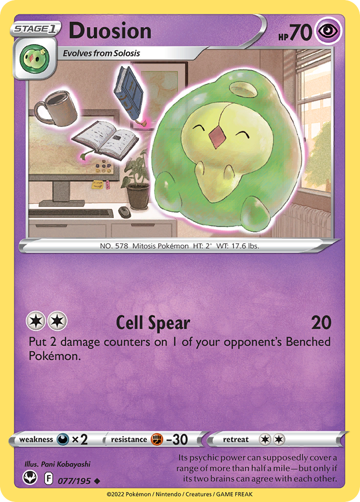 Duosion 77/195 Uncommon | Silver Tempest | Pokemon Card
