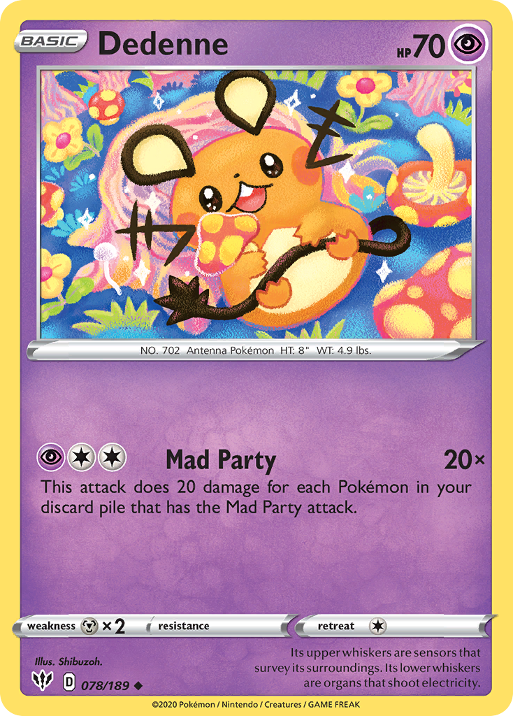 Dedenne 78/189 Uncommon | Darkness Ablaze | Pokemon Card