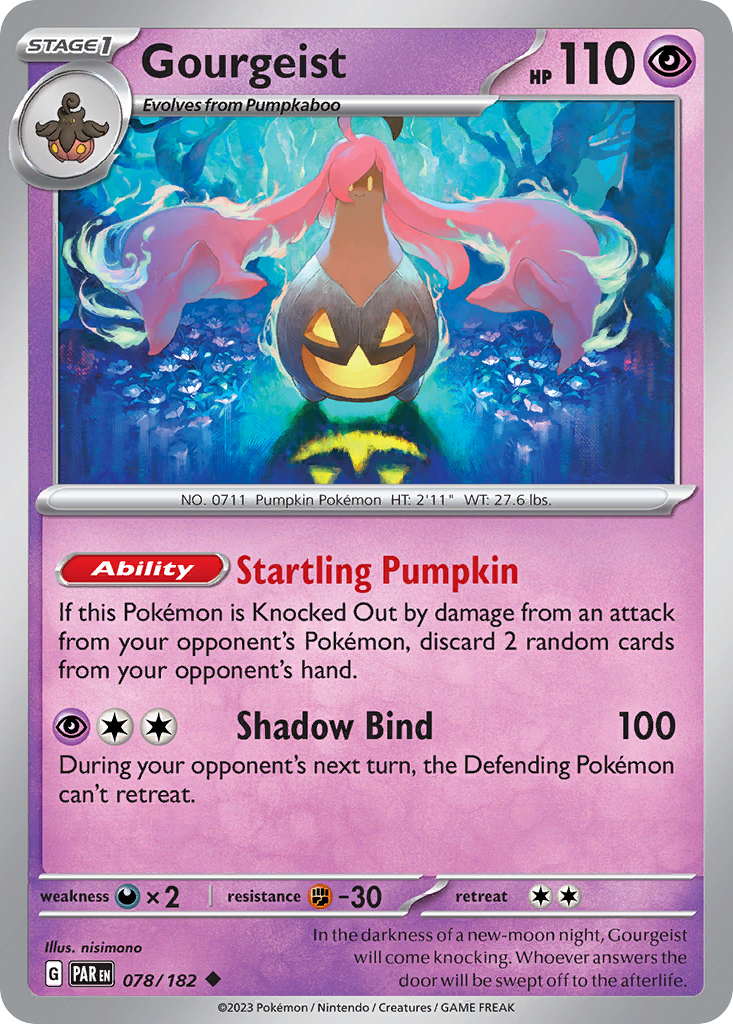 Gourgeist 78/182 Uncommon | Paradox Rift | Pokemon Card