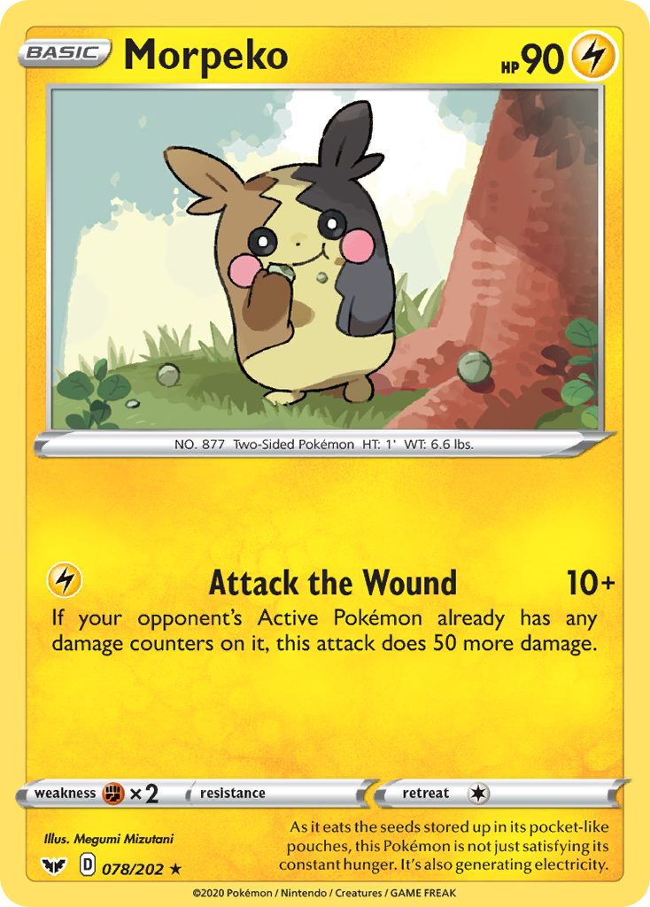 Morpeko 78/202 Rare | Sword & Shield | Pokemon Card
