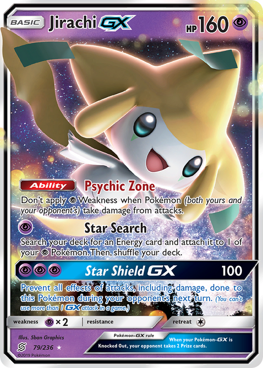 Jirachi-GX 79/236 Rare Holo GX | Unified Minds | Pokemon Card