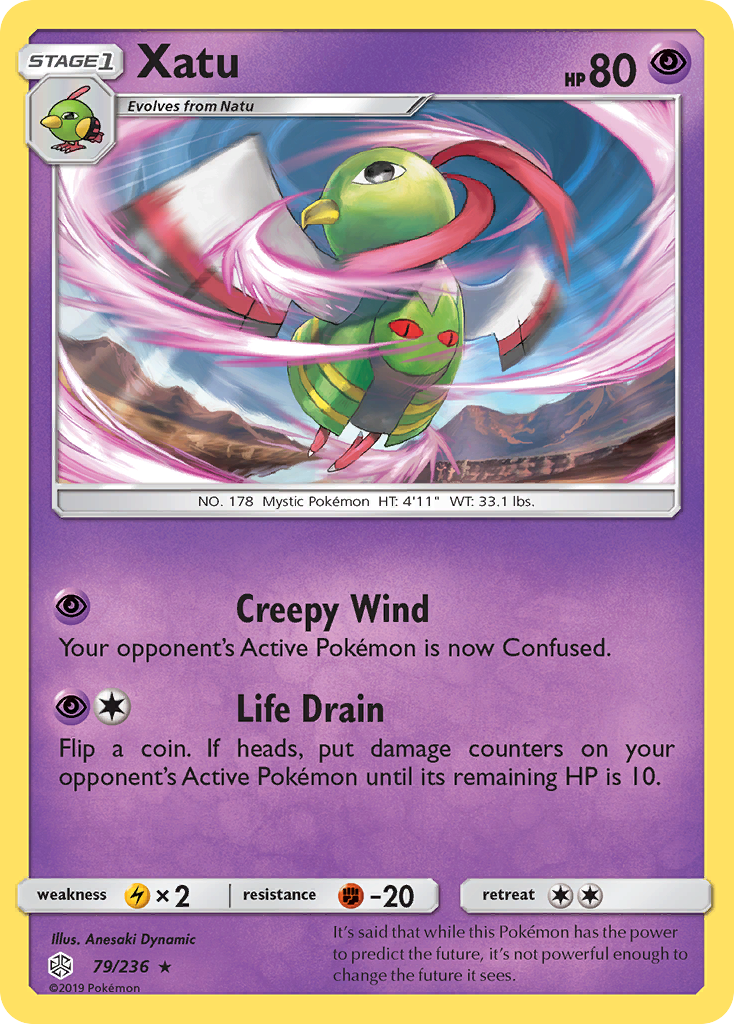 Xatu 79/236 Rare | Cosmic Eclipse | Pokemon Card