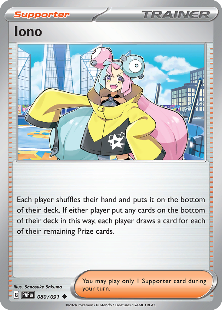 Iono 80/91 Uncommon | Paldean Fates | Pokemon Card