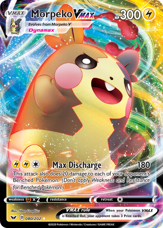 Morpeko VMAX 80/202 Rare Holo VMAX | Sword & Shield | Pokemon Card