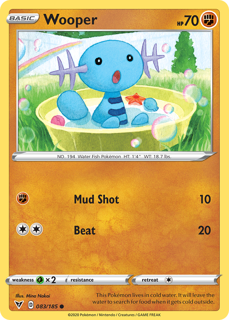 Wooper 83/185 Common | Vivid Voltage | Pokemon Card – Brickheads