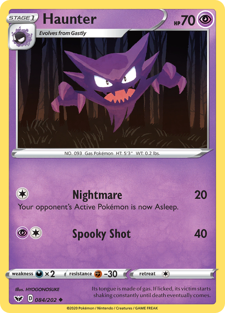Haunter 84/202 Uncommon | Sword & Shield | Pokemon Card