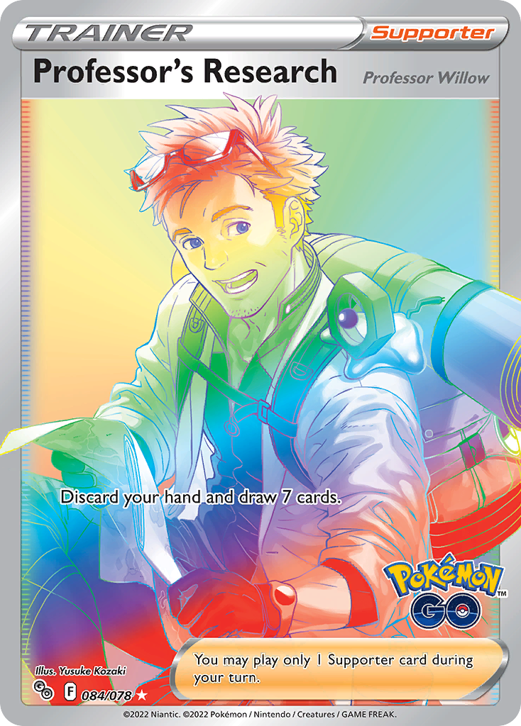 Professor's Research 84/78 Rare Rainbow | Pokémon GO | Pokemon Card