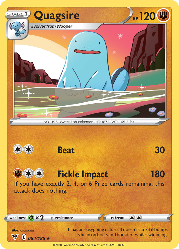 Quagsire 84/185 Rare | Vivid Voltage | Pokemon Card