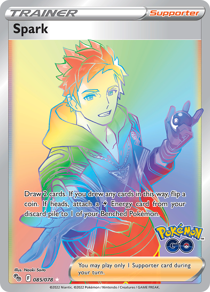Spark 85/78 Rare Rainbow | Pokémon GO | Pokemon Card