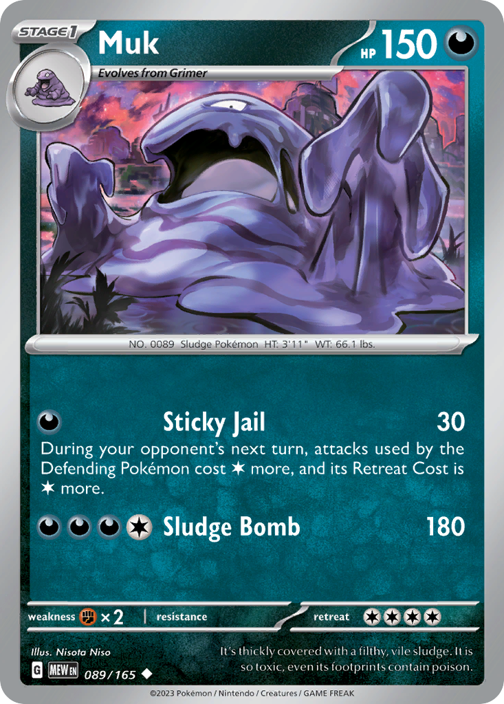089 182 pokemon card Buy Muk 089/165 Uncommon | 151 Material:Cherry your opponent takes 2 UV The five most expensive
