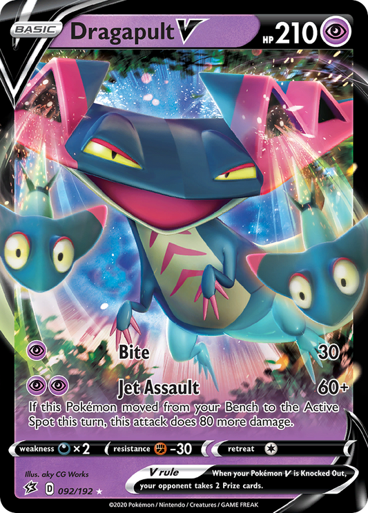 Dragapult V 92/192 Rare Holo V | Rebel Clash | Pokemon Card