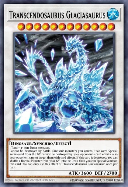 Transcendosaurus Glaciasaurus - WISU-EN004 Rare | Yu-Gi-Oh! Card Brickheads Collectables Transcendosaurus Glaciasaurus - WISU-EN004 Rare | Yu-Gi-Oh! Card Brickheads Collectables