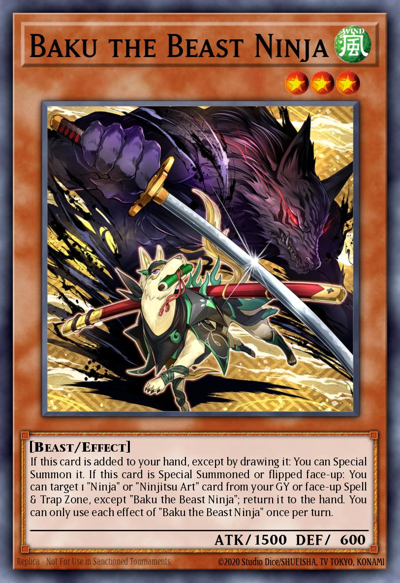 yugioh cards ninja Baku the Beast Ninja - DABL-EN017 Super Rare