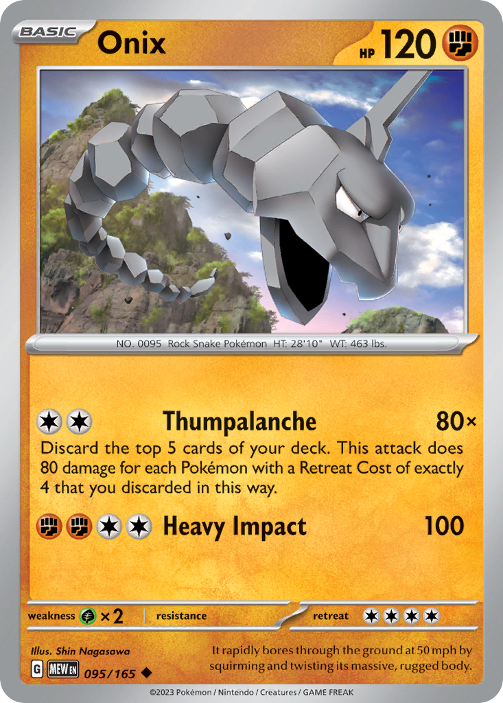 Onix 95/165 Uncommon | 151 | Pokemon Card – Brickheads Collectables