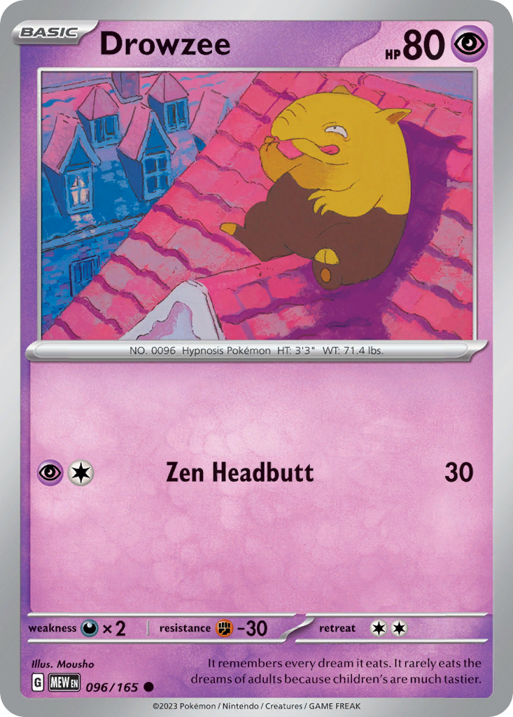 Drowzee 96/165 Common | 151 | Pokemon Card – Brickheads