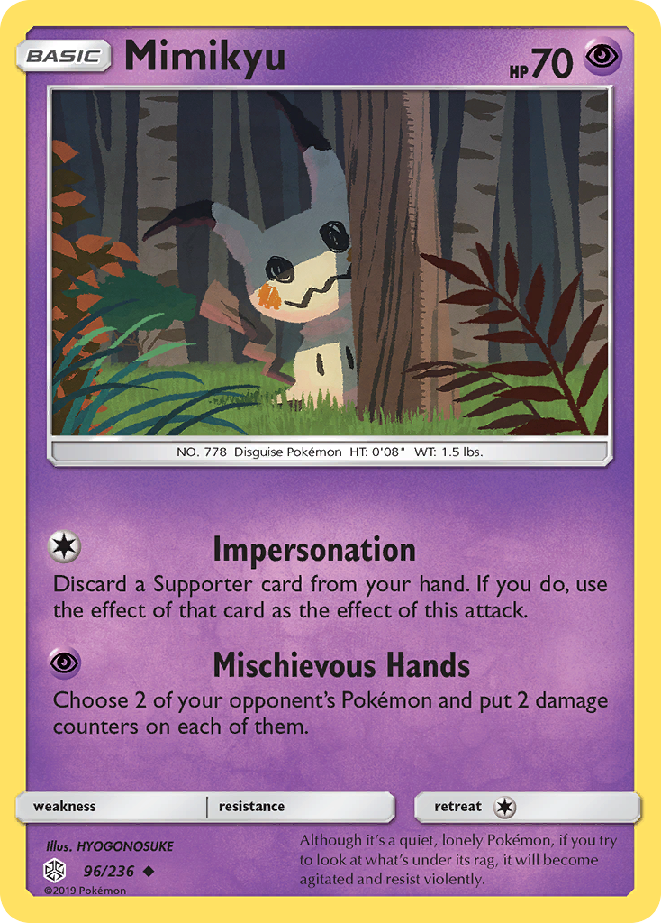 Mimikyu 96/236 Uncommon | Cosmic Eclipse | Pokemon Card
