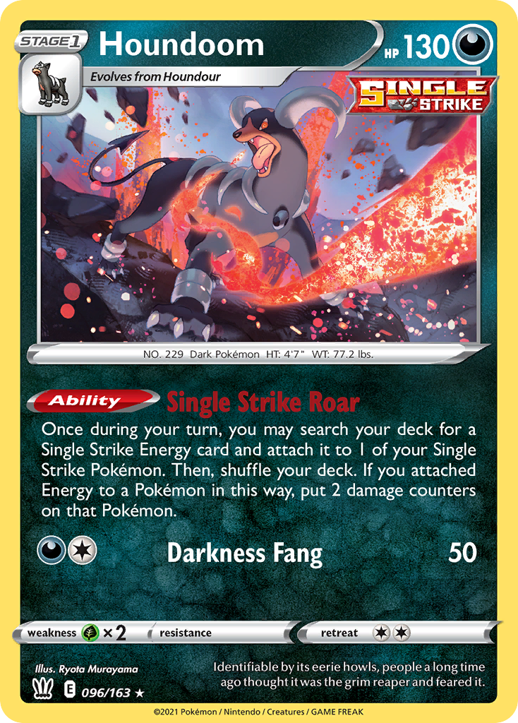 Houndoom 96/163 Rare Holo | Battle Styles | Pokemon Card