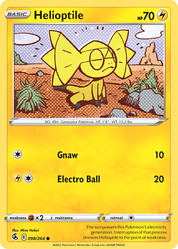 Helioptile 98/264 Common | Fusion Strike | Pokemon Card